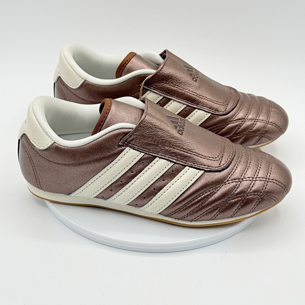 Adidas Taekwondo Covered Lace Sneaker Size 5 Womens Bronze / White JS4025, NEW